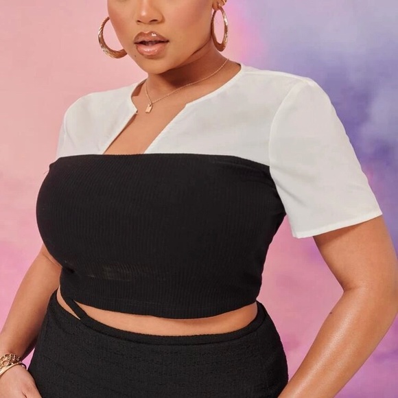 Black & White Crop Top - Picture 3 of 4